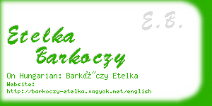 etelka barkoczy business card